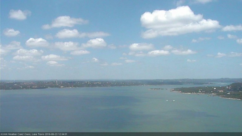Lake Travis webcam, June 23, 2016 11:45 AM CT