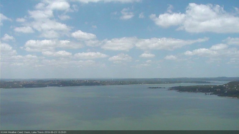 Lake Travis webcam, June 23, 2016 12:35 PM CT