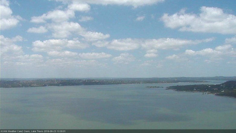 Lake Travis webcam, June 23, 2016 12:50 PM CT