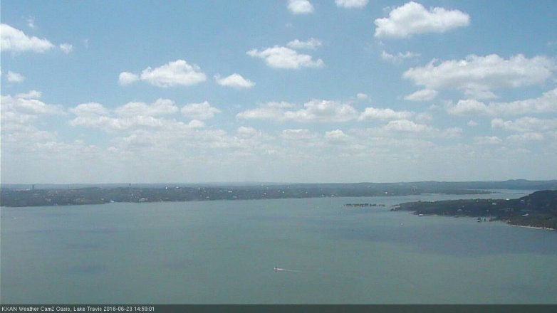 Lake Travis webcam, June 23, 2016 2:10 PM CT