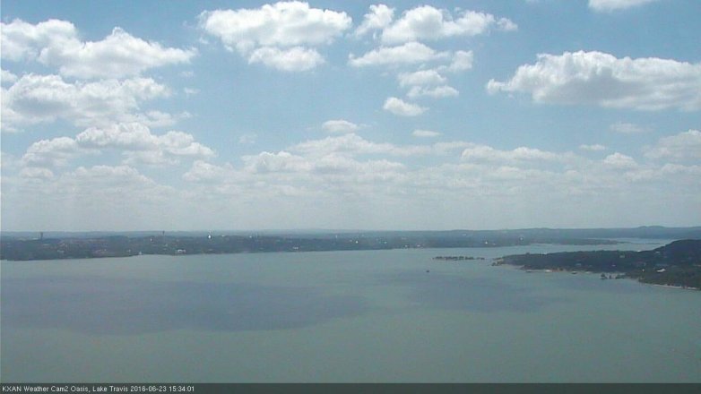 Lake Travis webcam, June 23, 2016 2:45 PM CT
