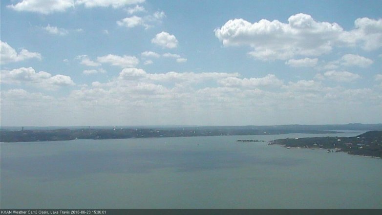 Lake Travis webcam, June 23, 2016 2:55 PM CT