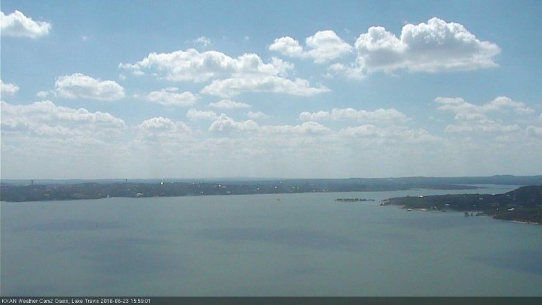 Lake Travis webcam, June 23, 2016 3:25 PM CT