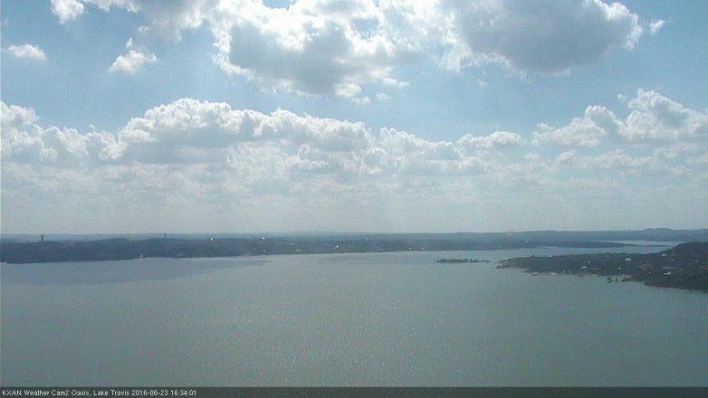 Lake Travis webcam, June 23, 2016 3:50 PM CT