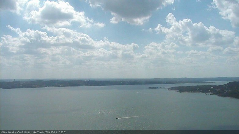 Lake Travis webcam, June 23, 2016 3:55 PM CT