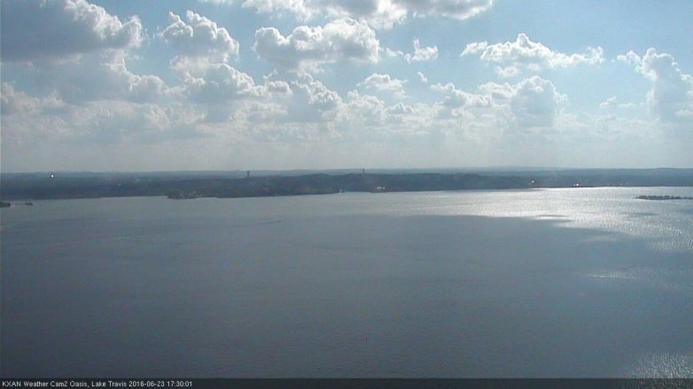 Lake Travis webcam, June 23, 2016 4:35 PM CT