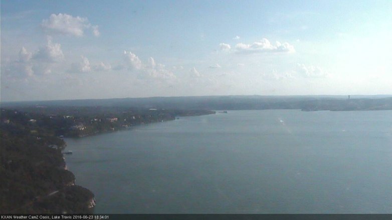 Lake Travis webcam, June 23, 2016 5:45 PM CT
