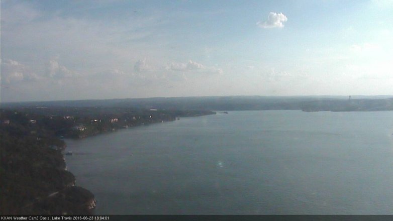 Lake Travis webcam, June 23, 2016 6:10 PM CT