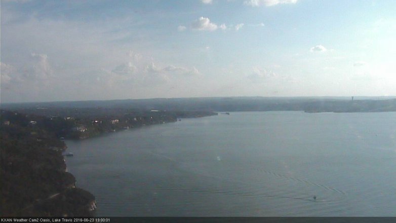 Lake Travis webcam, June 23, 2016 6:30 PM CT
