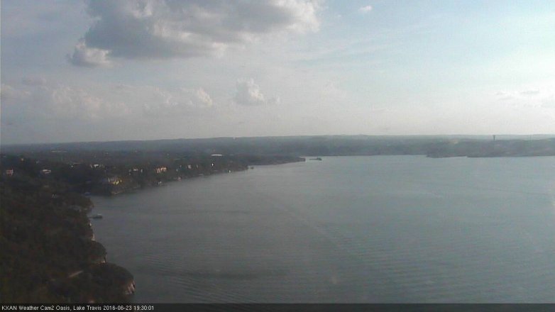 Lake Travis webcam, June 23, 2016 6:40 PM CT