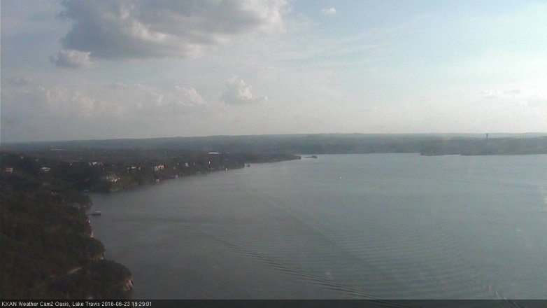 Lake Travis webcam, June 23, 2016 7:00 PM CT