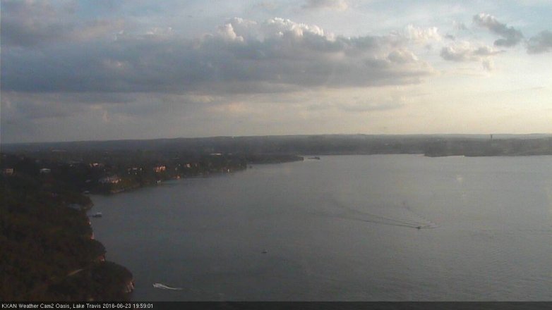 Lake Travis webcam, June 23, 2016 7:05 PM CT