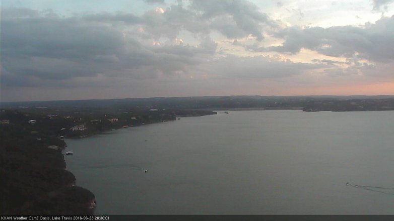 Lake Travis webcam, June 23, 2016 8:00 PM CT
