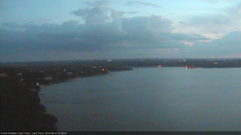 Lake Travis webcam, June 23, 2016 8:25 PM CT