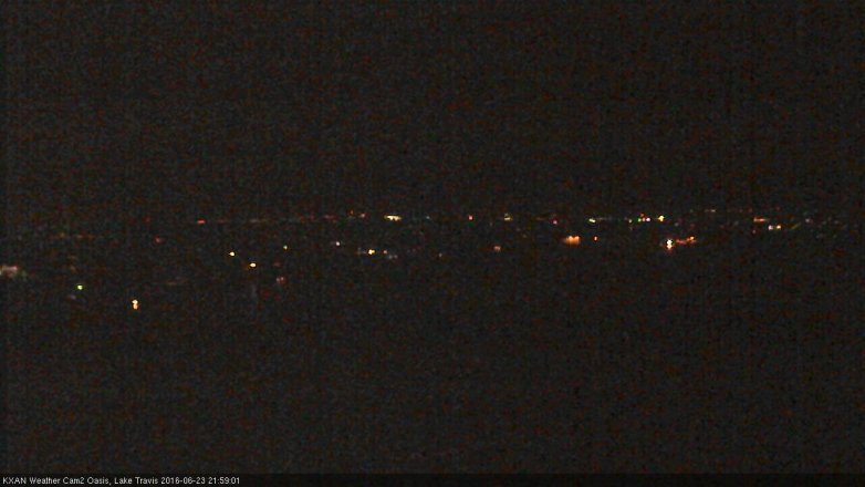 Lake Travis webcam, June 23, 2016 9:30 PM CT