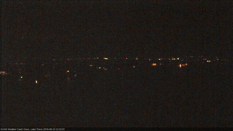 Lake Travis webcam, June 23, 2016 9:40 PM CT