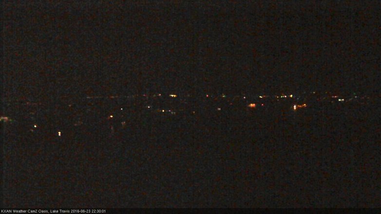 Lake Travis webcam, June 23, 2016 9:55 PM CT