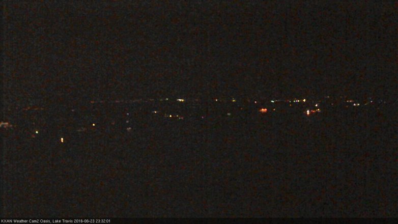 Lake Travis webcam, June 23, 2016 10:40 PM CT