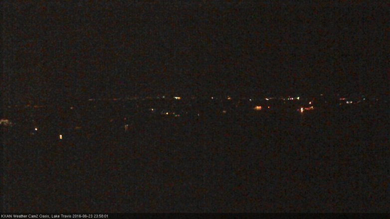 Lake Travis webcam, June 23, 2016 11:05 PM CT