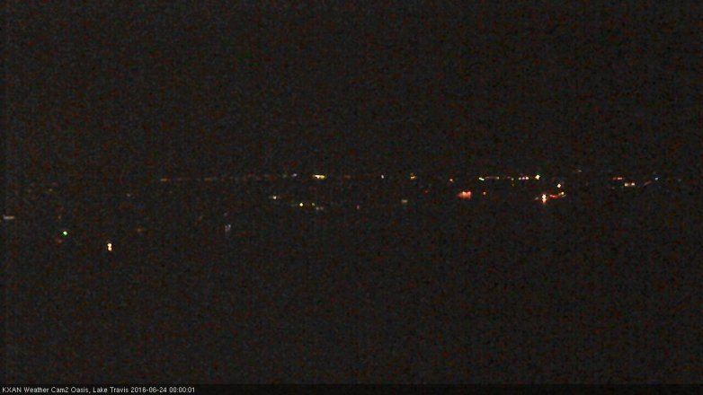 Lake Travis webcam, June 23, 2016 11:30 PM CT
