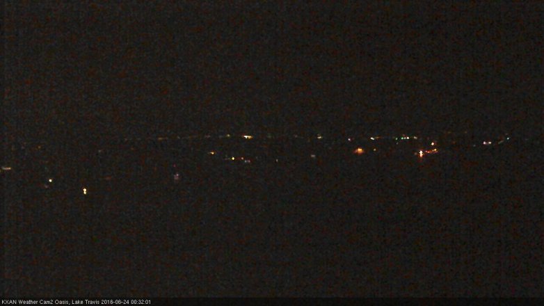 Lake Travis webcam, June 23, 2016 11:50 PM CT
