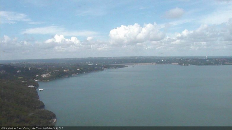 Lake Travis webcam, June 24, 2016 10:05 AM CT