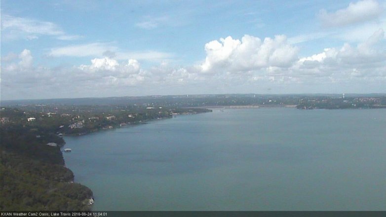 Lake Travis webcam, June 24, 2016 10:10 AM CT