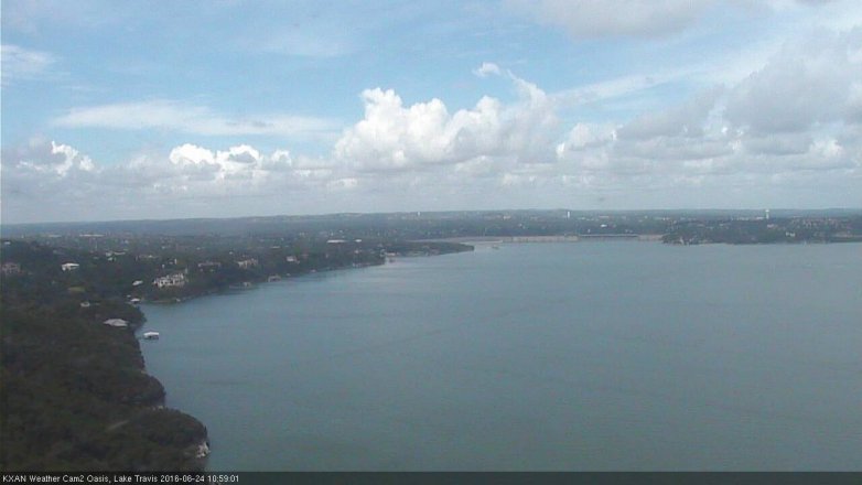 Lake Travis webcam, June 24, 2016 10:30 AM CT