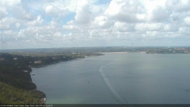 Lake Travis webcam, June 24, 2016 10:40 AM CT