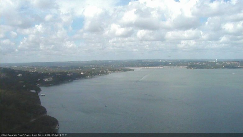 Lake Travis webcam, June 24, 2016 10:45 AM CT
