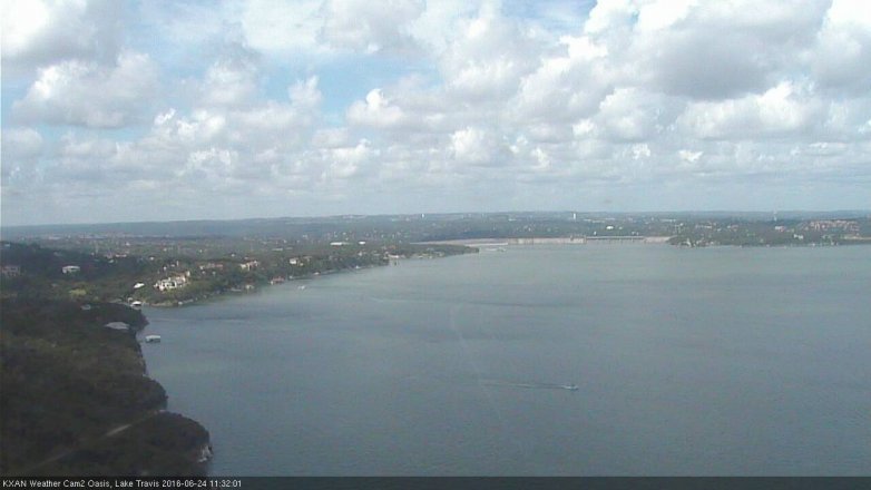Lake Travis webcam, June 24, 2016 10:55 AM CT
