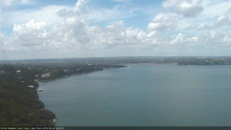 Lake Travis webcam, June 24, 2016 11:20 AM CT