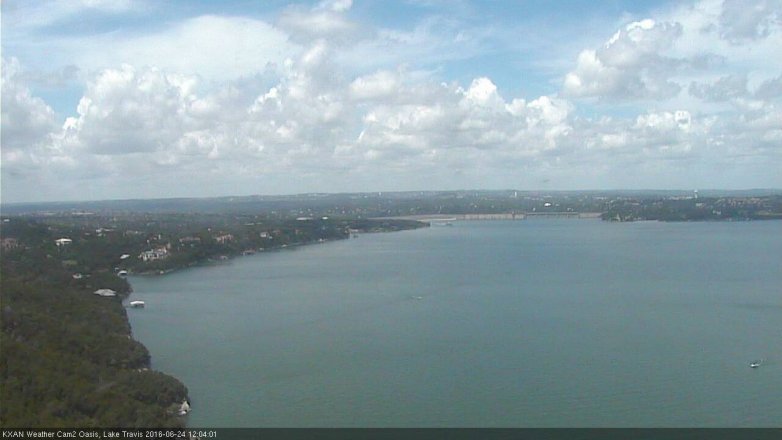 Lake Travis webcam, June 24, 2016 11:35 AM CT