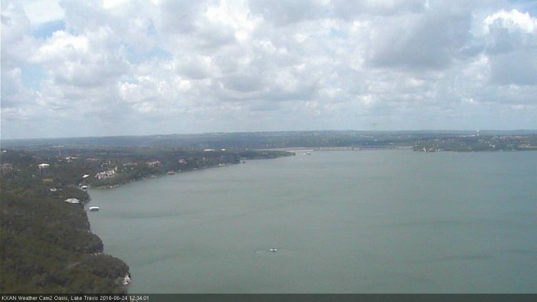 Lake Travis webcam, June 24, 2016 11:50 AM CT