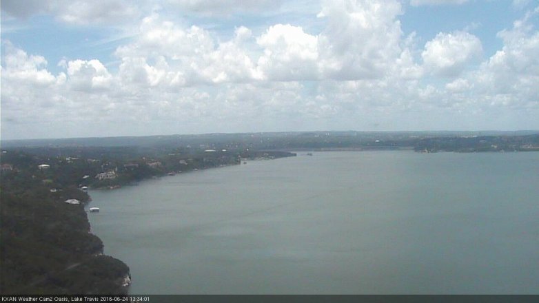 Lake Travis webcam, June 24, 2016 12:40 PM CT