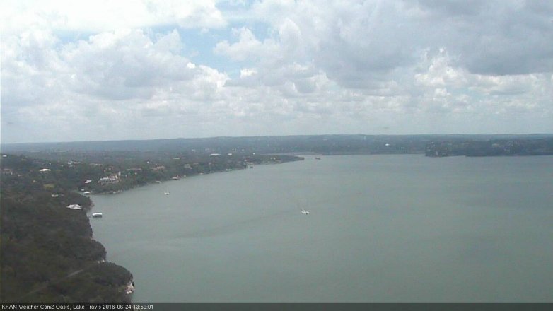 Lake Travis webcam, June 24, 2016 1:05 PM CT