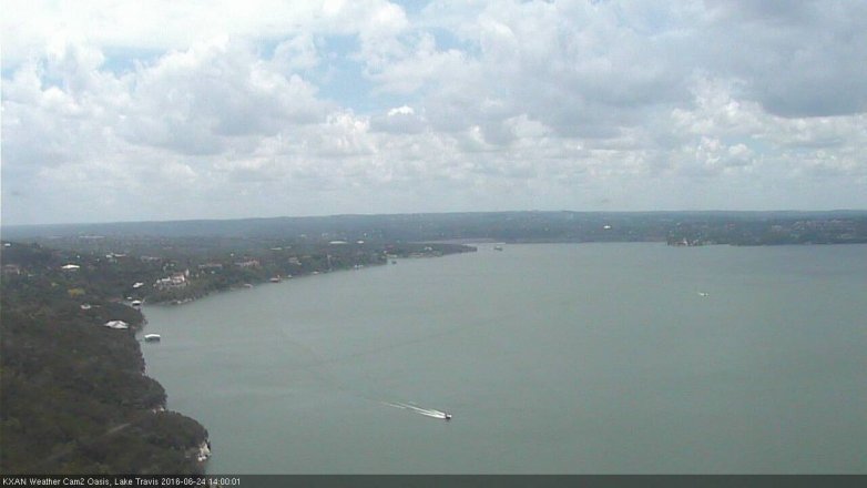 Lake Travis webcam, June 24, 2016 1:30 PM CT
