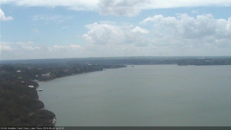 Lake Travis webcam, June 24, 2016 1:55 PM CT