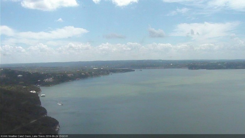 Lake Travis webcam, June 24, 2016 2:10 PM CT