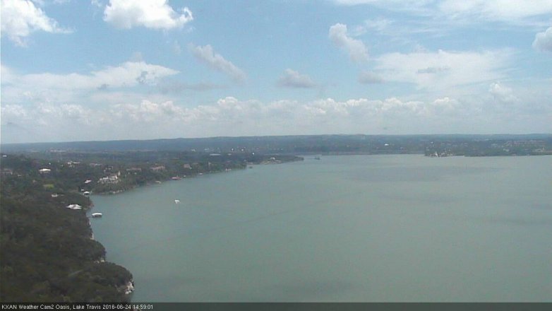 Lake Travis webcam, June 24, 2016 2:20 PM CT