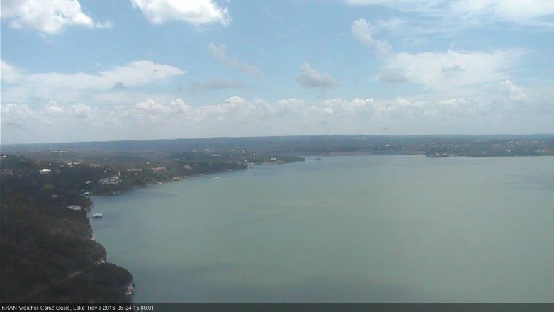 Lake Travis webcam, June 24, 2016 2:25 PM CT