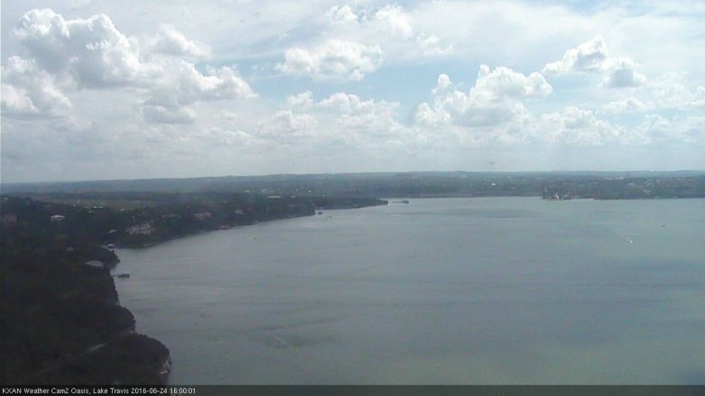 Lake Travis webcam, June 24, 2016 3:10 PM CT