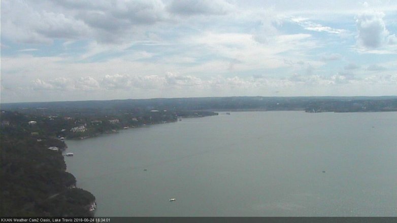 Lake Travis webcam, June 24, 2016 3:45 PM CT