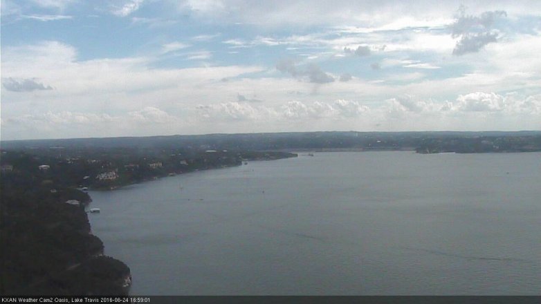 Lake Travis webcam, June 24, 2016 4:05 PM CT