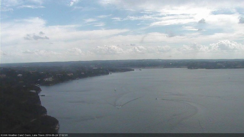 Lake Travis webcam, June 24, 2016 4:10 PM CT