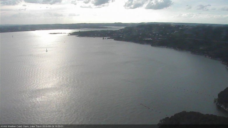Lake Travis webcam, June 24, 2016 6:25 PM CT