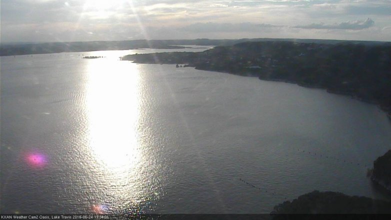 Lake Travis webcam, June 24, 2016 6:40 PM CT