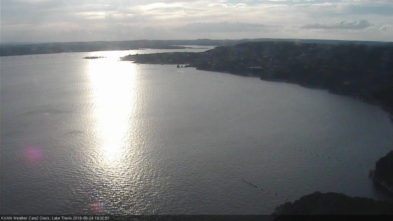 Lake Travis webcam, June 24, 2016 6:45 PM CT