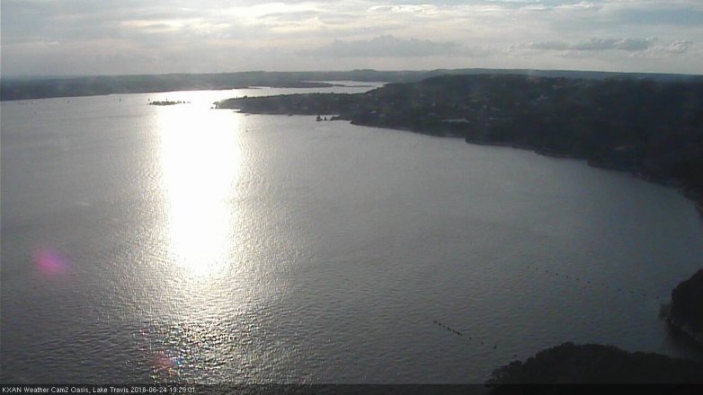 Lake Travis webcam, June 24, 2016 6:55 PM CT