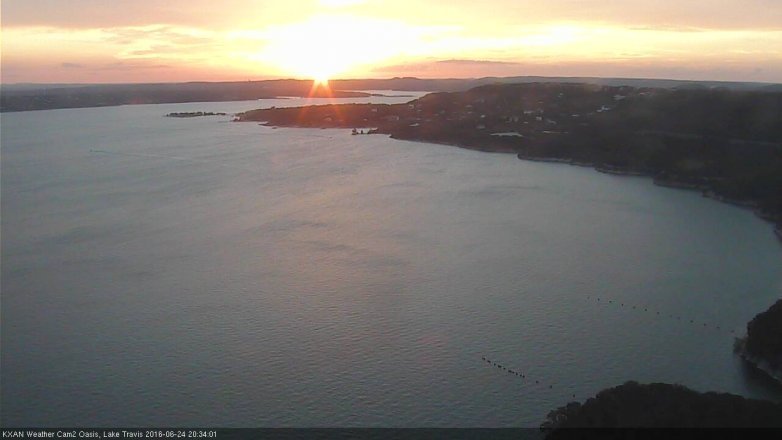 Lake Travis webcam, June 24, 2016 7:40 PM CT
